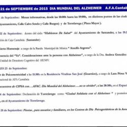 DÍA MUNDIAL DEL ALZHEIMER 2015