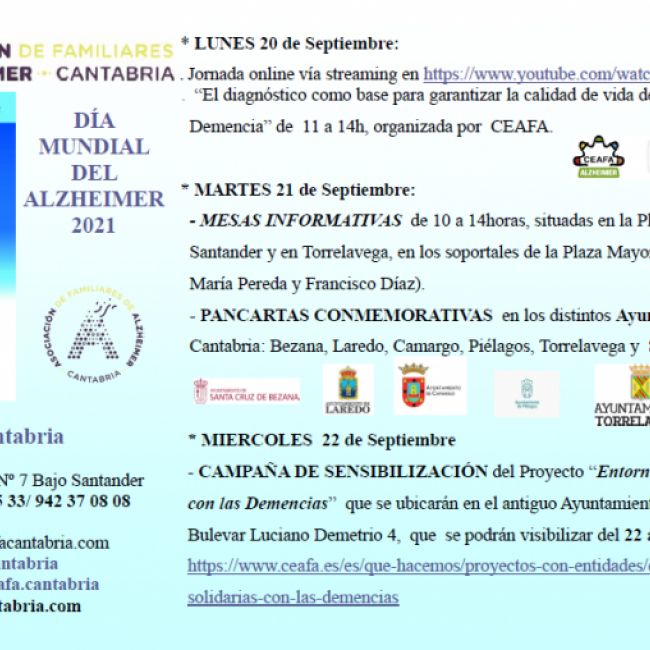 Programa día mundial del Alzheimer